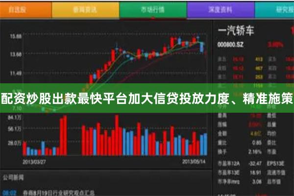 配资炒股出款最快平台加大信贷投放力度、精准施策