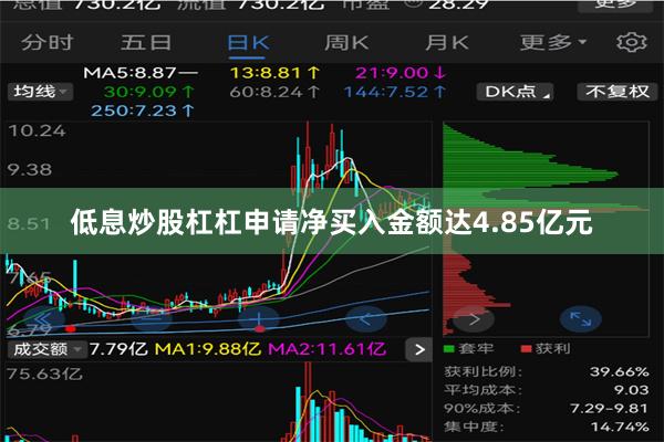 低息炒股杠杠申请净买入金额达4.85亿元