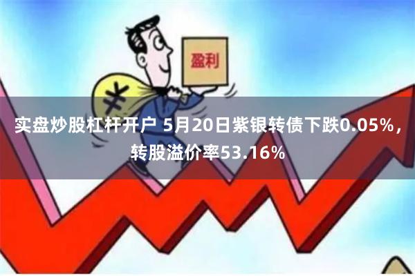 实盘炒股杠杆开户 5月20日紫银转债下跌0.05%，转股溢价率53.16%